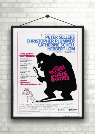 Return Of The Pink Panther Classic Vintage Large Movie Poster Art Print A0 A1 A2