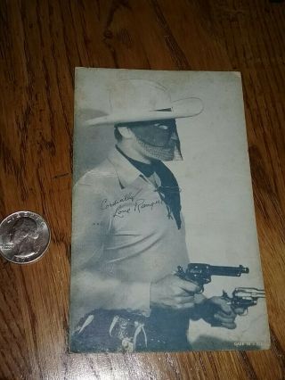 Vintage Lone Ranger Cowboy Western Photo Postcard Mask Pistol USA VTG 2