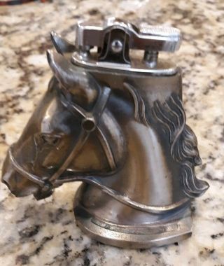 Horse Head Table Top Lighter Vintage