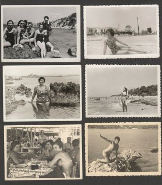 Lqqk 6 Vintage 1950s/60s Originals,  Splendid Swimsuit Girls Next Door 53
