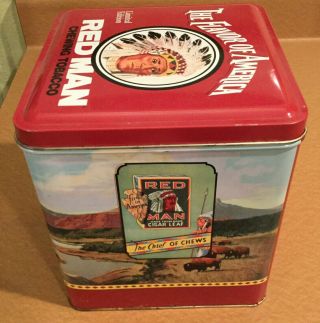 VINTAGE RED MAN CHEWING TOBACCO TIN BOX 1991 4