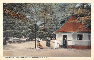 Greenville South Carolina Chick Springs Vintage Postcard K689430