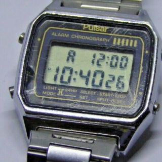 Gent ' s Boxed Vintage PULSAR Quartz Chronograph Digital Wristwatch W309 - 5009 5