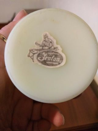Vintage Fenton Custard Satin Glass Vase - Ruffled Top - Melon Shape