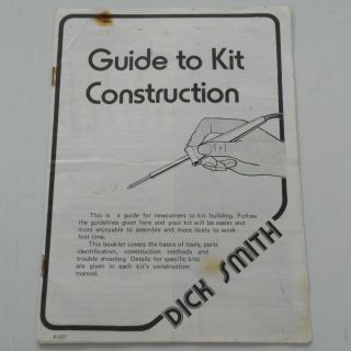Rare 1970s Vintage Dick Smith Electronics Guide To Kit Construction Booklet,  Gc