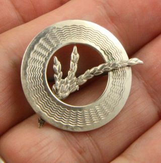Vintage Wbs Sterling Silver Scottish Brooch Pin