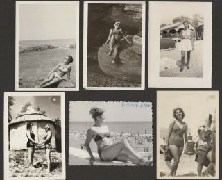 Lqqk 6 Vintage 1940s/50s Originals,  A Few Swell Swimsuit Girls Next Door 41