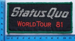 STATUS QUO VINTAGE WOVEN PATCH WORLD TOUR 1981 ROCK AND ROLL 2
