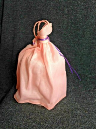 Dollhouse Accessories Miniature Vintage Ladys Pink Satan Dress Hand Made 1:12
