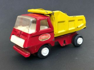 Vintage Tonka Red & Yellow Pressed Metal Dump Truck 1960s/1970s
