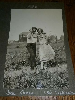 Vintage Photo 1926 Man And Woman Dancing In Field Roaring 20s Vtg