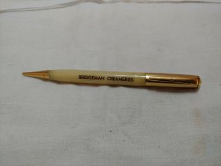 Vintage 1940’s Advertising Mechanical Pencil Bridgeman Creameries Redpoint U.  S.  A