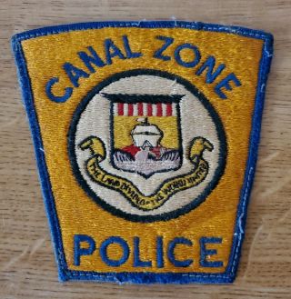 Canal Zone Police Patch Vintage Old Shoulder Patch