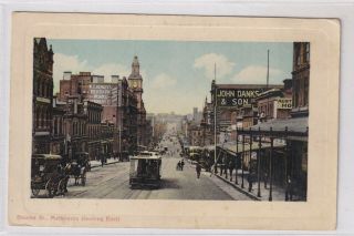 Vintage Postcard Bourke St Melbourne Looking South Victoria 1900s