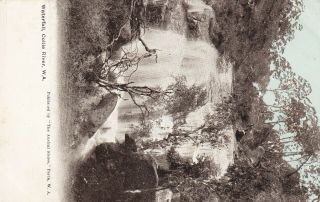 Vintage Postcard Water Fall Collie River Western Australia 1900s