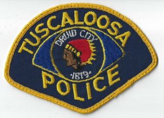 Tuscaloosa,  Alabama Police Dept Shoulder Patch Al Pd Vintage Indian