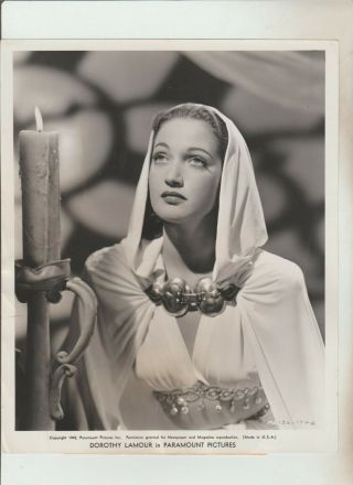 Vintage 1942 8 X 10 B & W Pinup Photograph Actress Dorthy Lamour