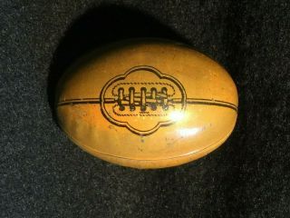 Vintage Tin Litho Football Candy Container Made In Germany