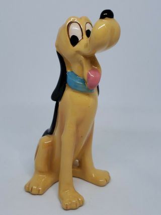 Vtg Pluto Ceramic Figurine Walt Disney Productions Japan Mickey Mouse No Chips