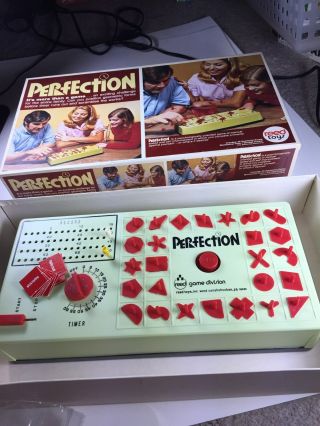Vintage 1970S Perfection Game 100 Complete Reed Toys 26 FORMS 2