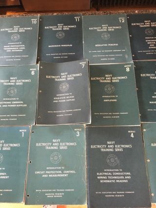Vintage Navy Electricity,  Electronics Training Series Modules 1,  3 - 12,  15,  18