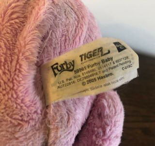 Vintage 2005 Furby Baby PINK Hasbro Tiger Electronics Rubber Feet Moving Legs 5