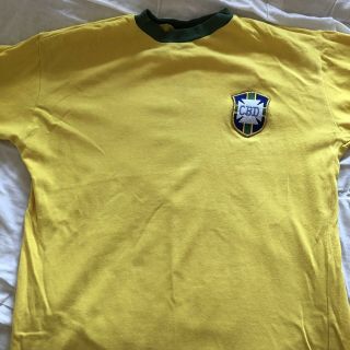 Toffs Vintage Brazil 1970s Football Shirt Mens Large