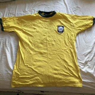 Toffs Vintage Brazil 1970s Football Shirt Mens Large 2