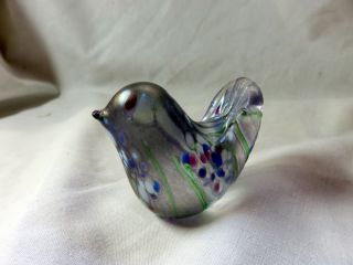 Vintage Isle Of Wight Small Glass Bird