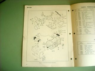 vintage McCulloch SP125 Chainsaw 1971 Parts List SP 125 3