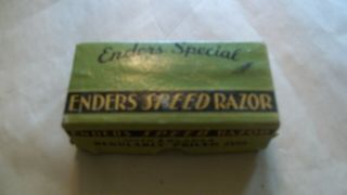 Vintage Enders Speed Razor W/box And Instructions