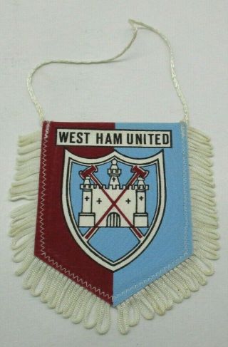 Vintage West Ham United Football Club Pennant,  The Hammers Upton Park London Epl