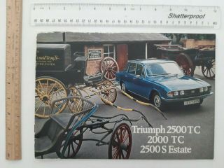 Triumph 2000 2500 Vintage Leyland Cars Sales Brochure C.  1968,  Postage