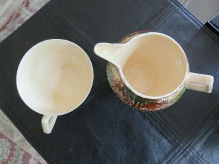 Vintage Myott Son Co England ' s Countryside Hanley ENGLISH Creamer & Tea Cup 4