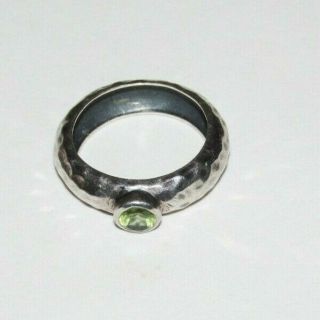 Vintage Sterling Silver And Peridot Ring - Size 7 1/2.  179