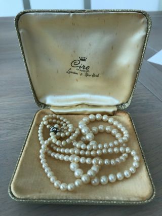 Vintage Jewellery Signed Ciro Double Stranded Pearl Necklace (boxed)