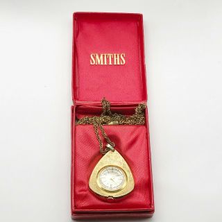 Vintage Smiths Boxed Nurses Fob Pendant Watch In Order Necklace