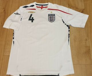 2007 - 09 Vintage England Home - 4 Gerrard - Umbro (l) Football Jersey Shirt