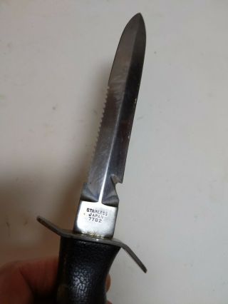 Vintage WENOKA CUTLERY 7782 Stainless Steel Scuba Diving Knife Made in JAPAN 5