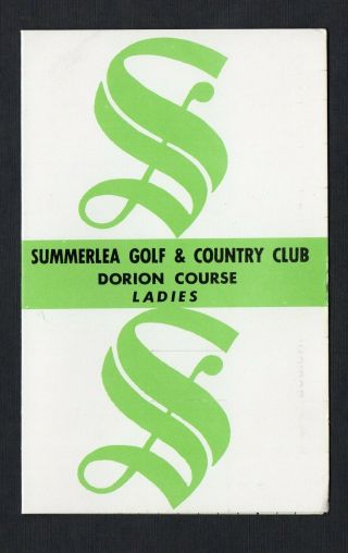 2 Vintage Cards Summerlea Golf & Country Club,  Dorian And Le Cardinal Laval Pq