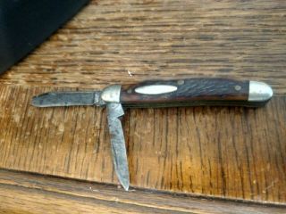Vintage Pocket Knife - John Primble / Belknap 2 Blade Bone Handle
