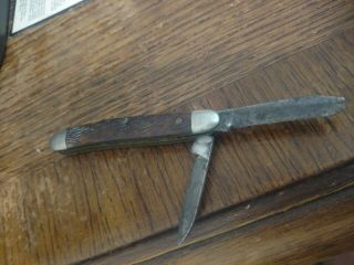 Vintage Pocket Knife - John Primble / Belknap 2 Blade Bone Handle 2