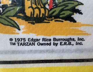 Four vintage,  Tarzan,  party,  paper tables cloths.  E.  R.  Burroughs Inc.  1975 5