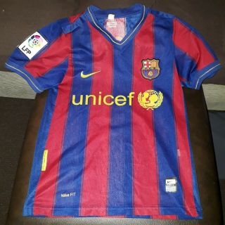 Barcelona Football Shirt (kids Age 7 - 8) Retro / Vintage Fcb - Messi 10 Jersey