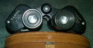 Vintage Tasco Binoculars T - 80213 With Leather Case Velvet Lined