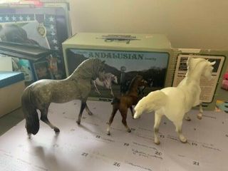 Breyer Andalusian Family 3 Horses 3060 Vintage Stallion Foal Mare