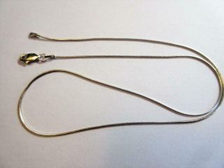 Vintage Sterling Silver 18 " Long Snake Link Necklace,  Chain - 3.  1g