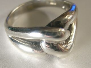 Sterling Silver Vintage Love Knot Ring Size 8