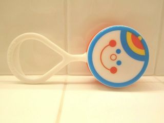 Vintage " The First Years,  Avon " Rainbow Happy Face Baby Rattle 1977