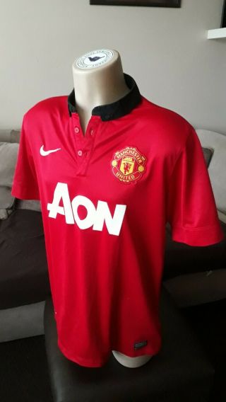 Manchester United Football Shirt (size Large) Vintage Nike Dri - Fit Jersey / Top
